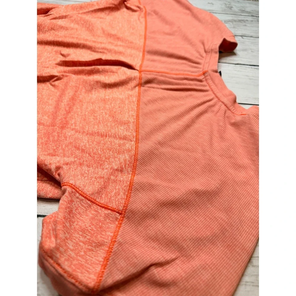 The North Face Womens Orange Space Dye Active T-Shirt Short Sleeve Small - Picture 5 of 10